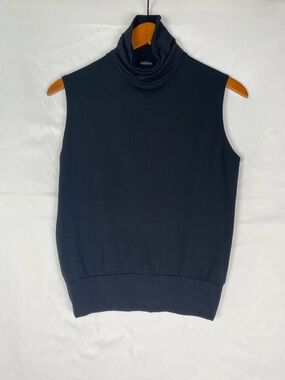 BLEUSALT The Sleeveless Turtleneck Lite Size 0 Black Soft Stretchy